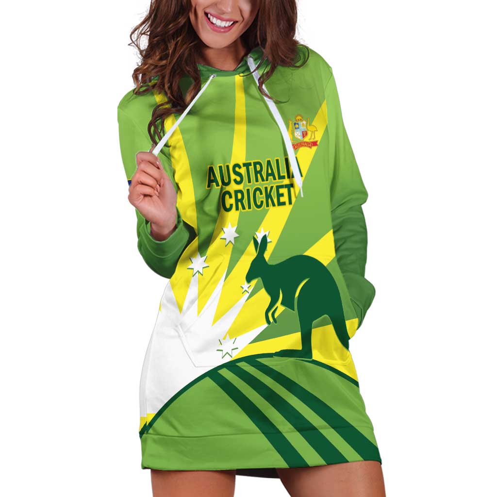 Custom Australia Cricket Hoodie Dress Go Champions Aussies
