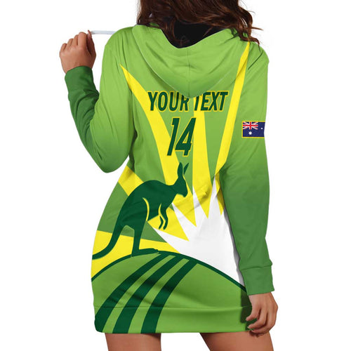 Custom Australia Cricket Hoodie Dress Go Champions Aussies