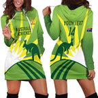 Custom Australia Cricket Hoodie Dress Go Champions Aussies