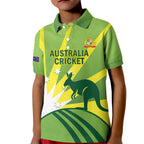 Custom Australia Cricket Kid Polo Shirt Go Champions Aussies