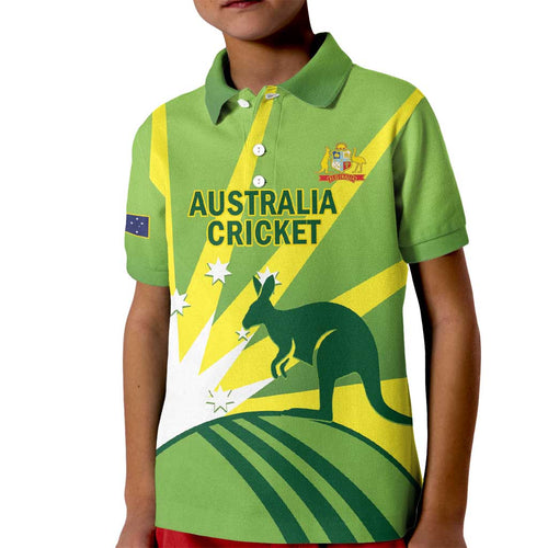Custom Australia Cricket Kid Polo Shirt Go Champions Aussies