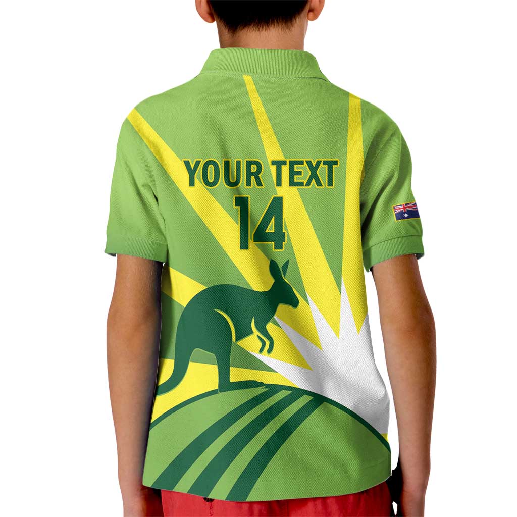 Custom Australia Cricket Kid Polo Shirt Go Champions Aussies