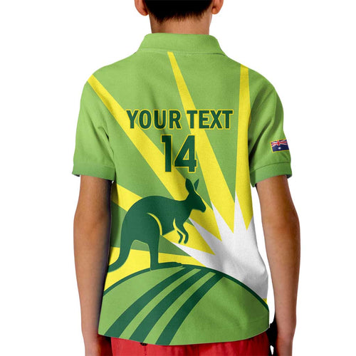 Custom Australia Cricket Kid Polo Shirt Go Champions Aussies