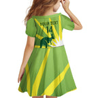 Custom Australia Cricket Kid Short Sleeve Dress Go Champions Aussies