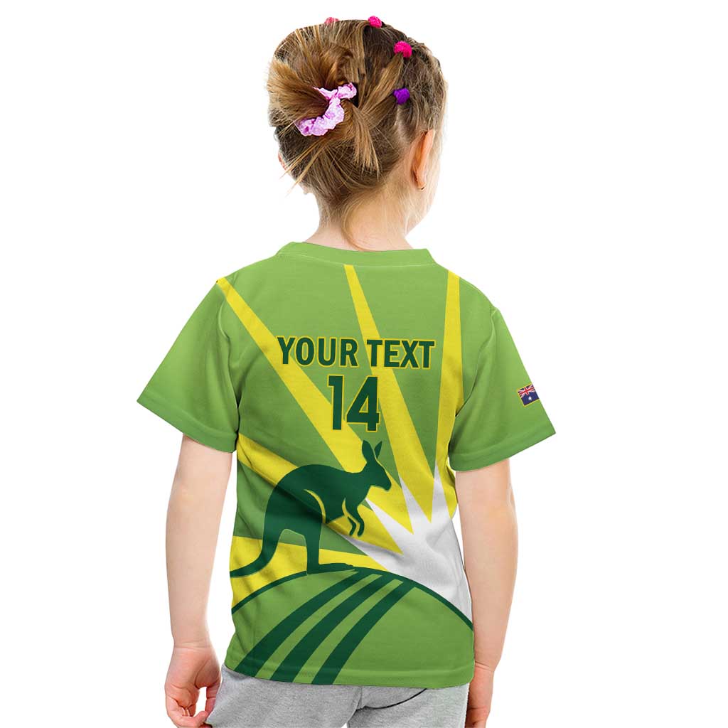 Custom Australia Cricket Kid T Shirt Go Champions Aussies