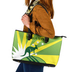 Custom Australia Cricket Leather Tote Bag Go Champions Aussies