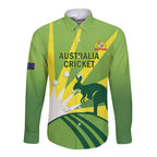 Custom Australia Cricket Long Sleeve Button Shirt Go Champions Aussies
