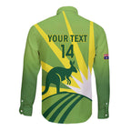 Custom Australia Cricket Long Sleeve Button Shirt Go Champions Aussies