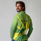Custom Australia Cricket Long Sleeve Polo Shirt Go Champions Aussies