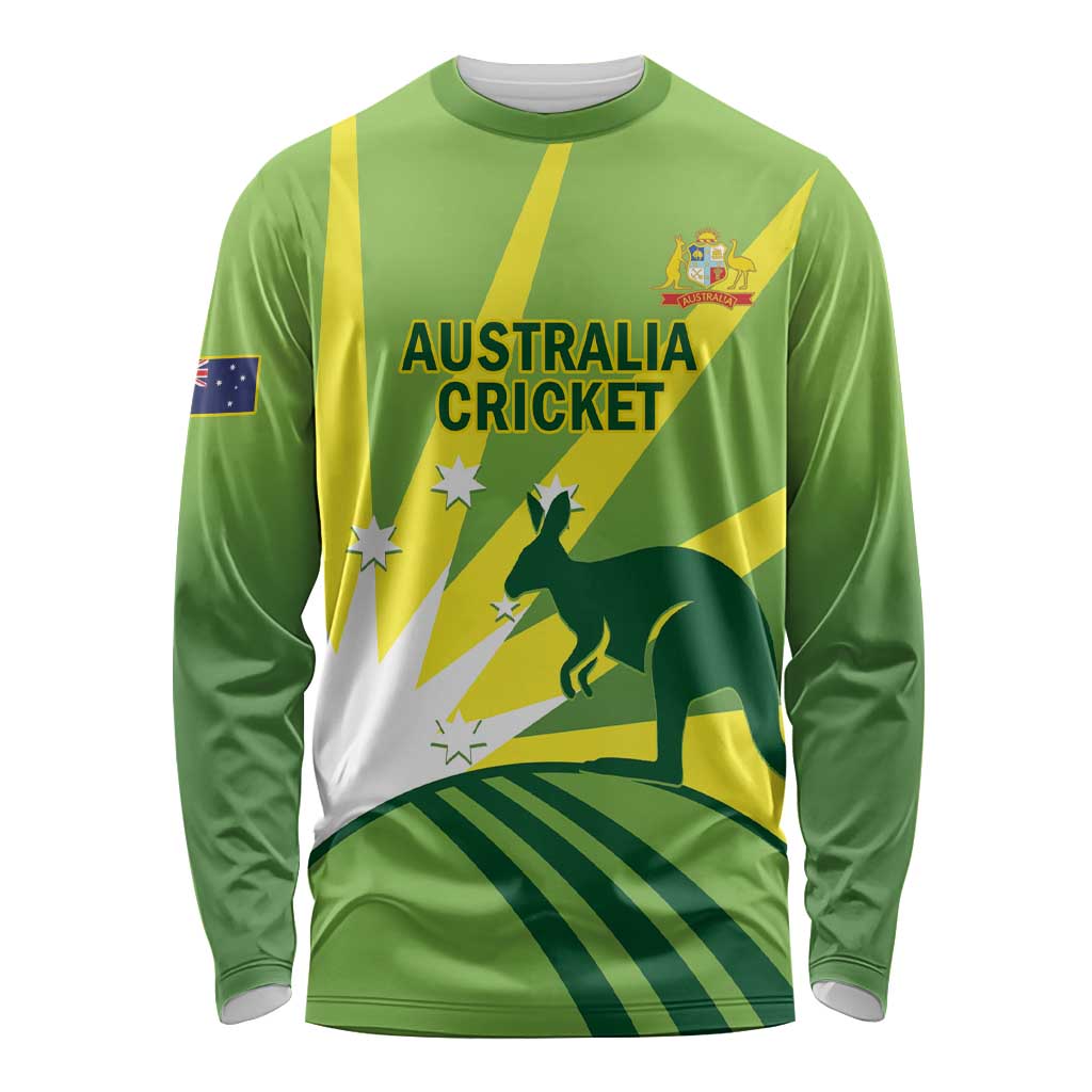 Custom Australia Cricket Long Sleeve Shirt Go Champions Aussies