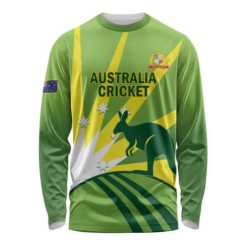 Custom Australia Cricket Long Sleeve Shirt Go Champions Aussies