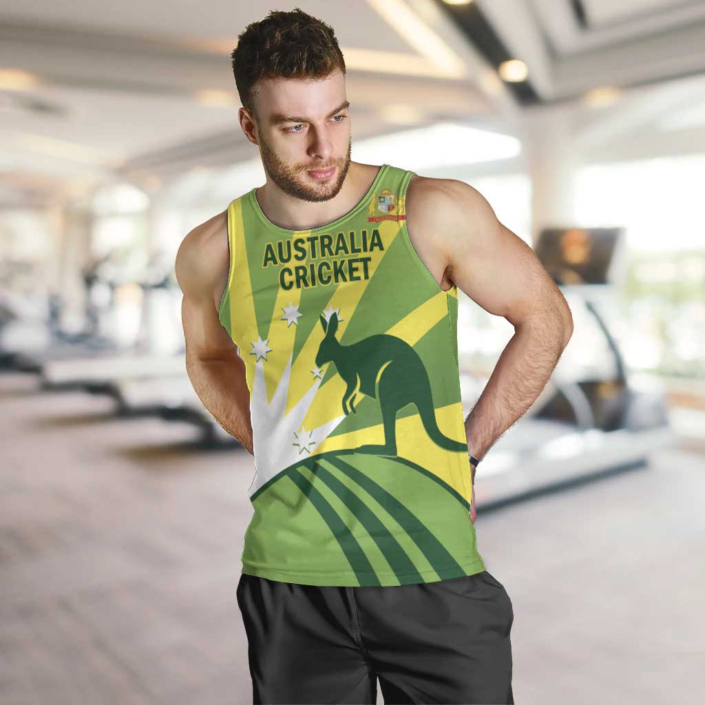 Custom Australia Cricket Men Tank Top Go Champions Aussies