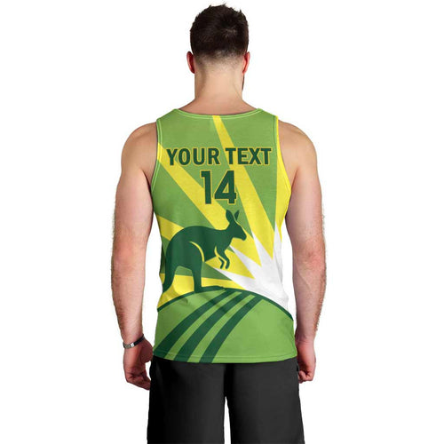 Custom Australia Cricket Men Tank Top Go Champions Aussies