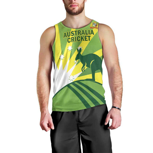 Custom Australia Cricket Men Tank Top Go Champions Aussies