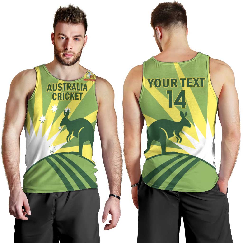 Custom Australia Cricket Men Tank Top Go Champions Aussies