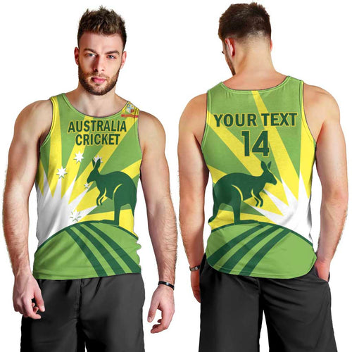 Custom Australia Cricket Men Tank Top Go Champions Aussies