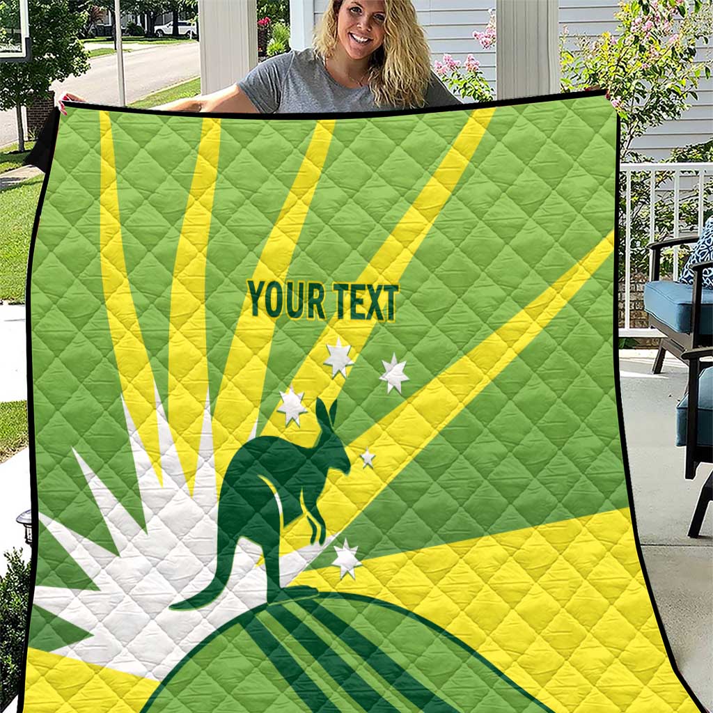 Custom Australia Cricket Quilt Go Champions Aussies