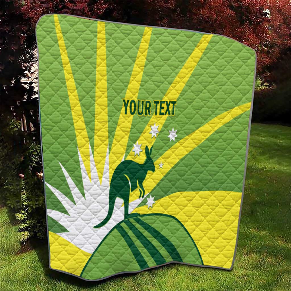 Custom Australia Cricket Quilt Go Champions Aussies