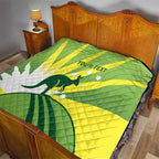Custom Australia Cricket Quilt Go Champions Aussies