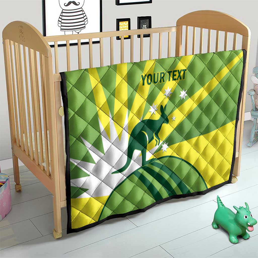 Custom Australia Cricket Quilt Go Champions Aussies