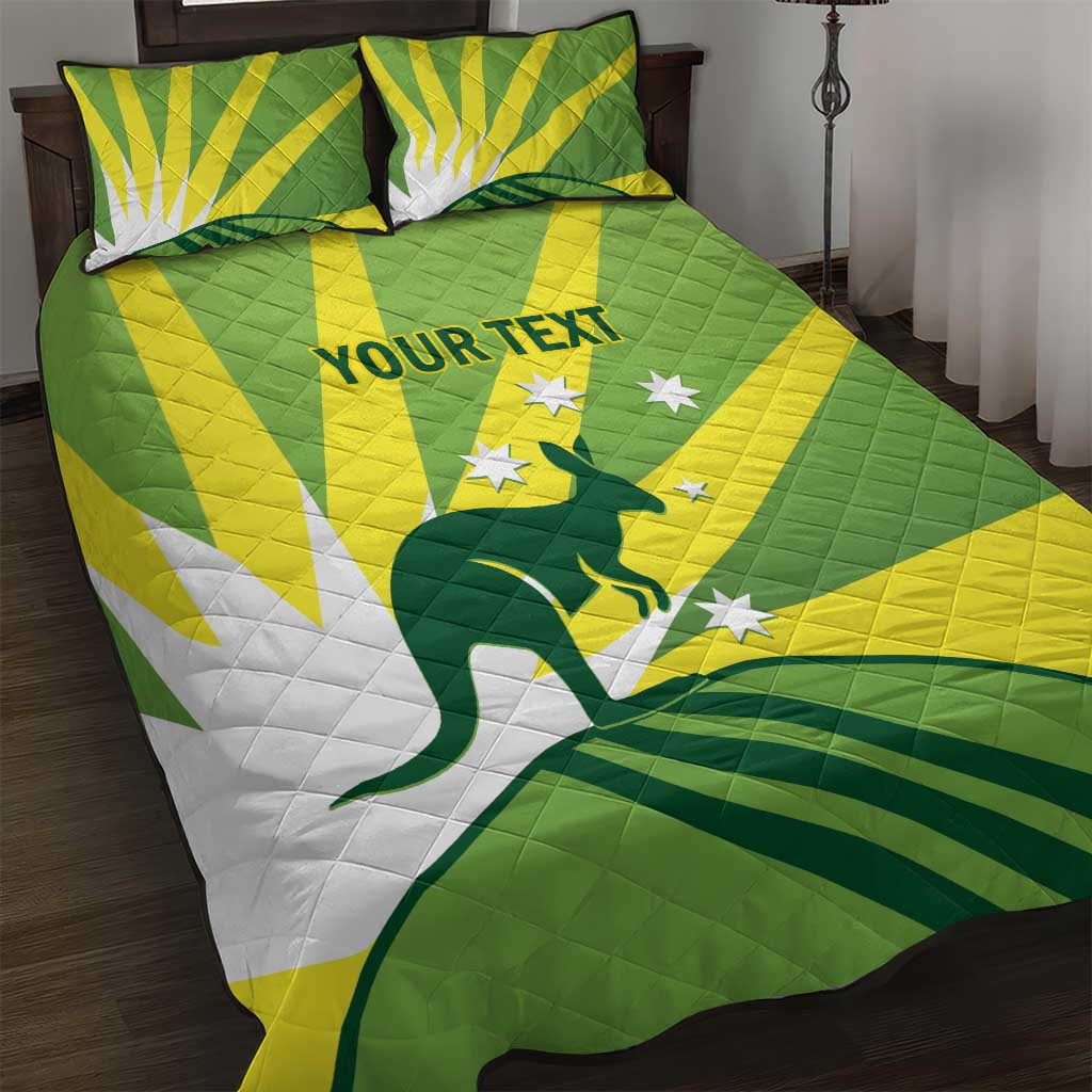 Custom Australia Cricket Quilt Bed Set Go Champions Aussies