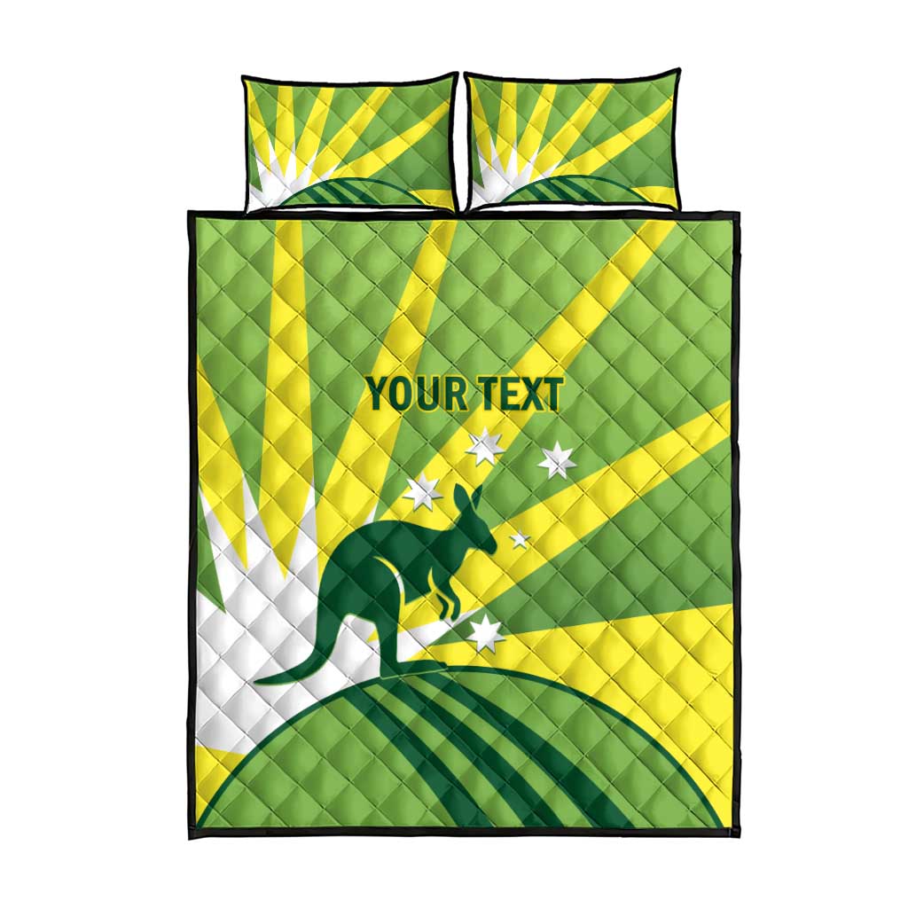 Custom Australia Cricket Quilt Bed Set Go Champions Aussies