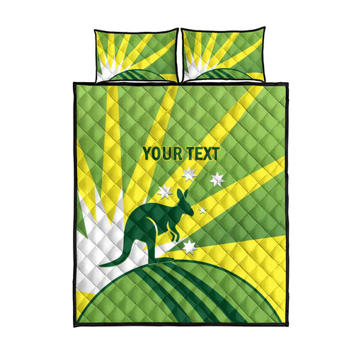 Custom Australia Cricket Quilt Bed Set Go Champions Aussies
