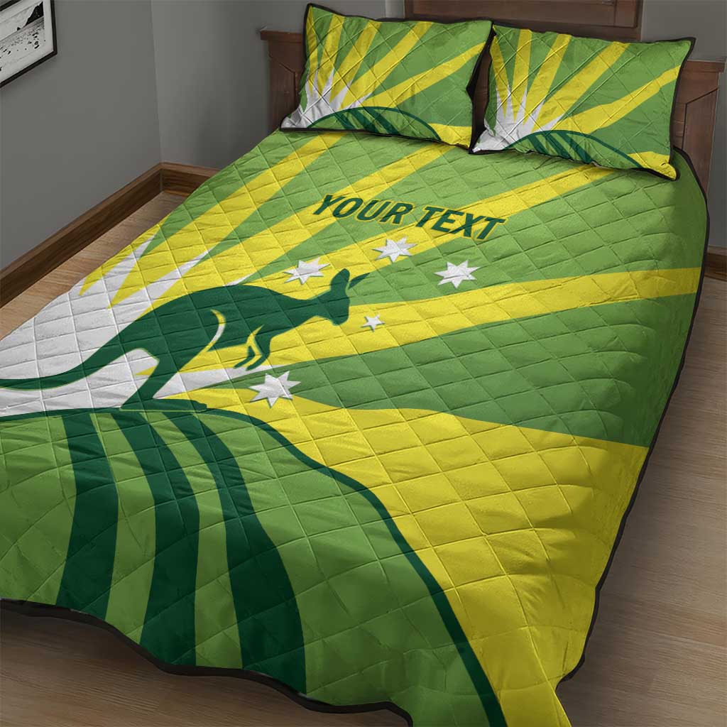 Custom Australia Cricket Quilt Bed Set Go Champions Aussies