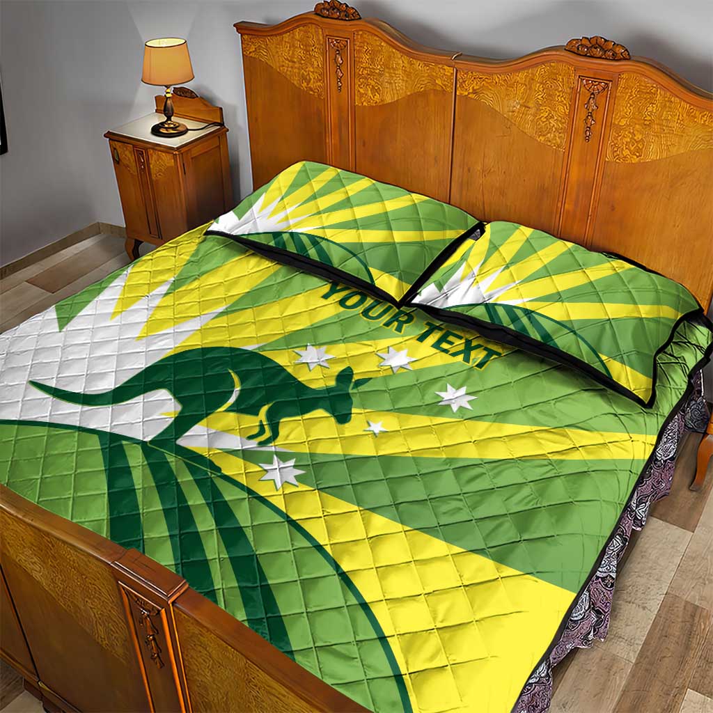 Custom Australia Cricket Quilt Bed Set Go Champions Aussies