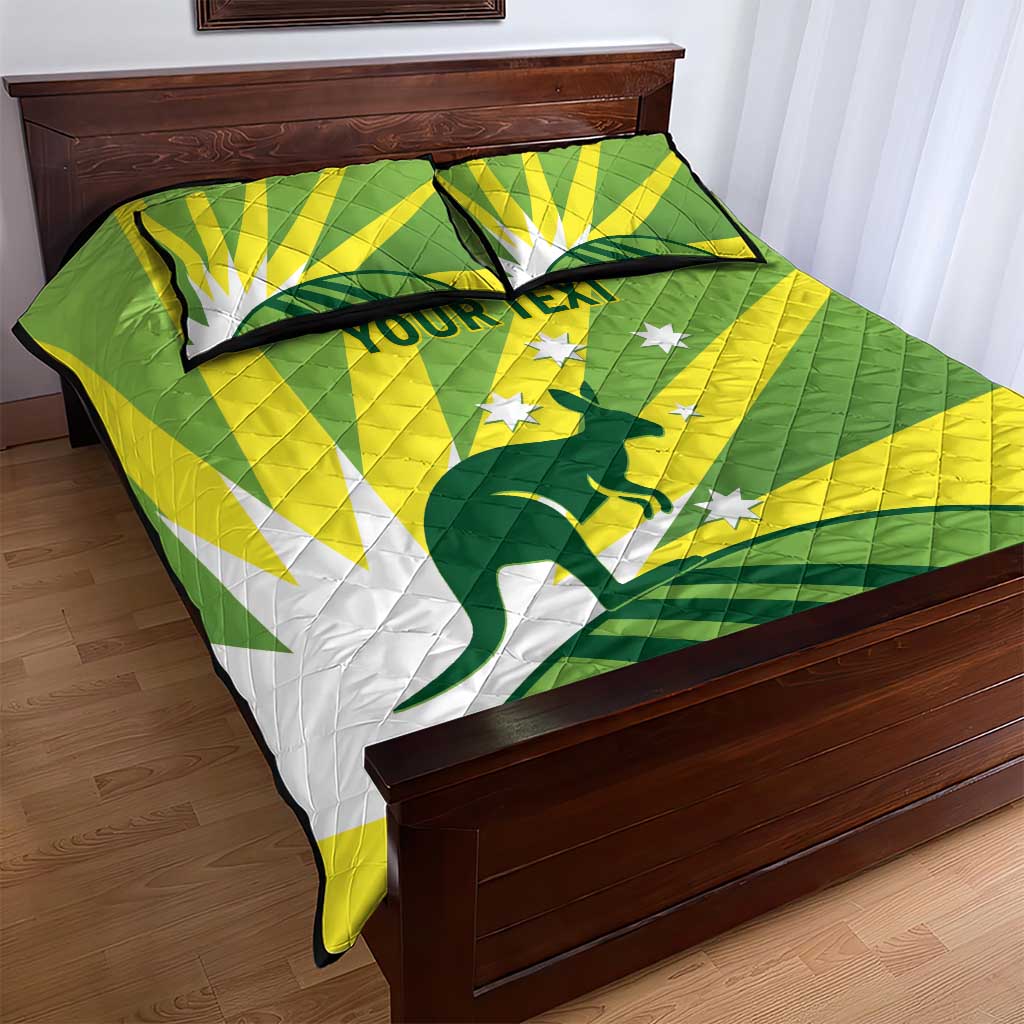 Custom Australia Cricket Quilt Bed Set Go Champions Aussies