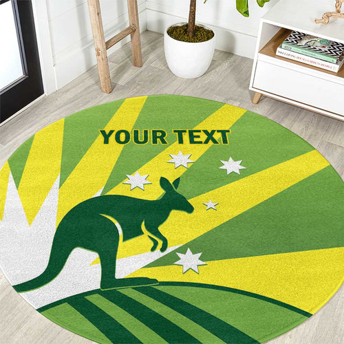 Custom Australia Cricket Round Carpet Go Champions Aussies