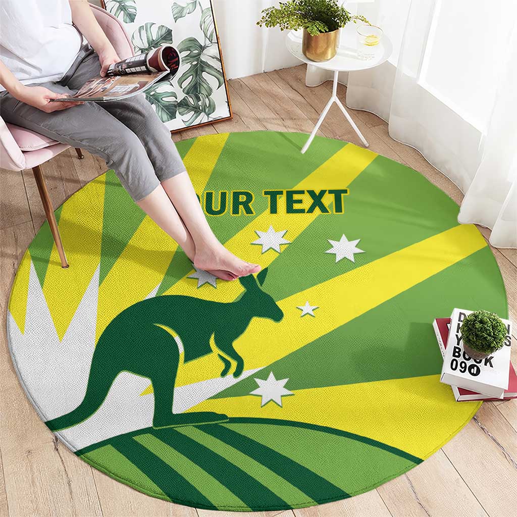 Custom Australia Cricket Round Carpet Go Champions Aussies