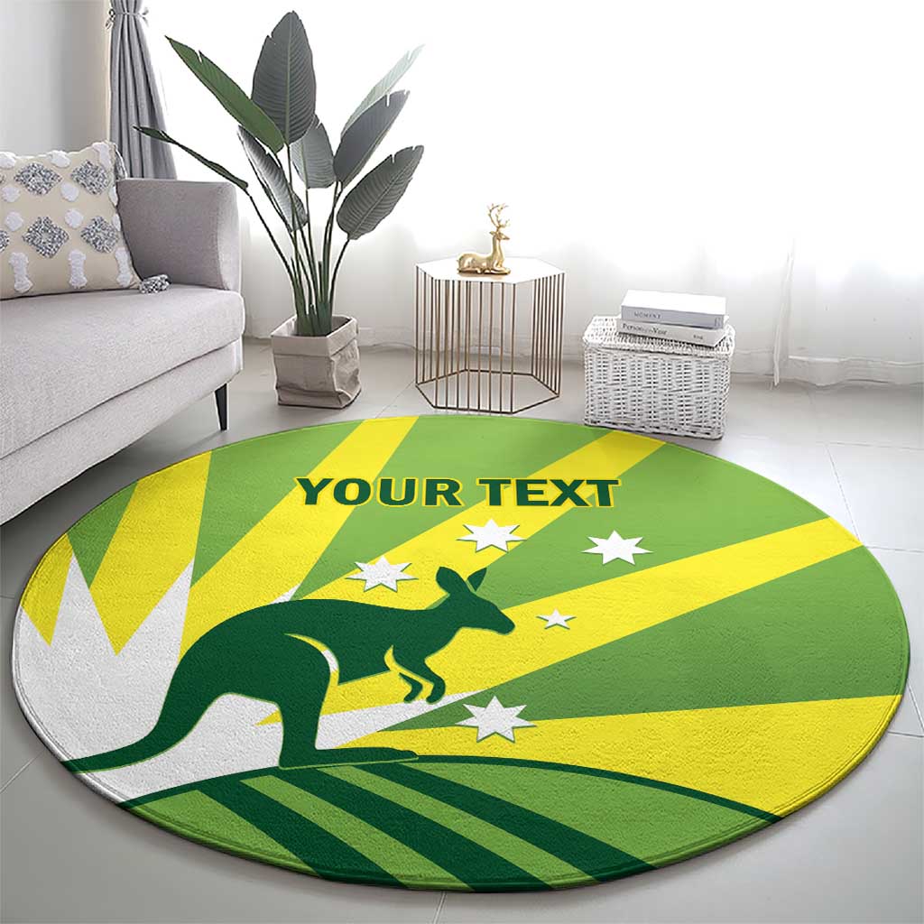 Custom Australia Cricket Round Carpet Go Champions Aussies