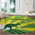 Custom Australia Cricket Round Carpet Go Champions Aussies