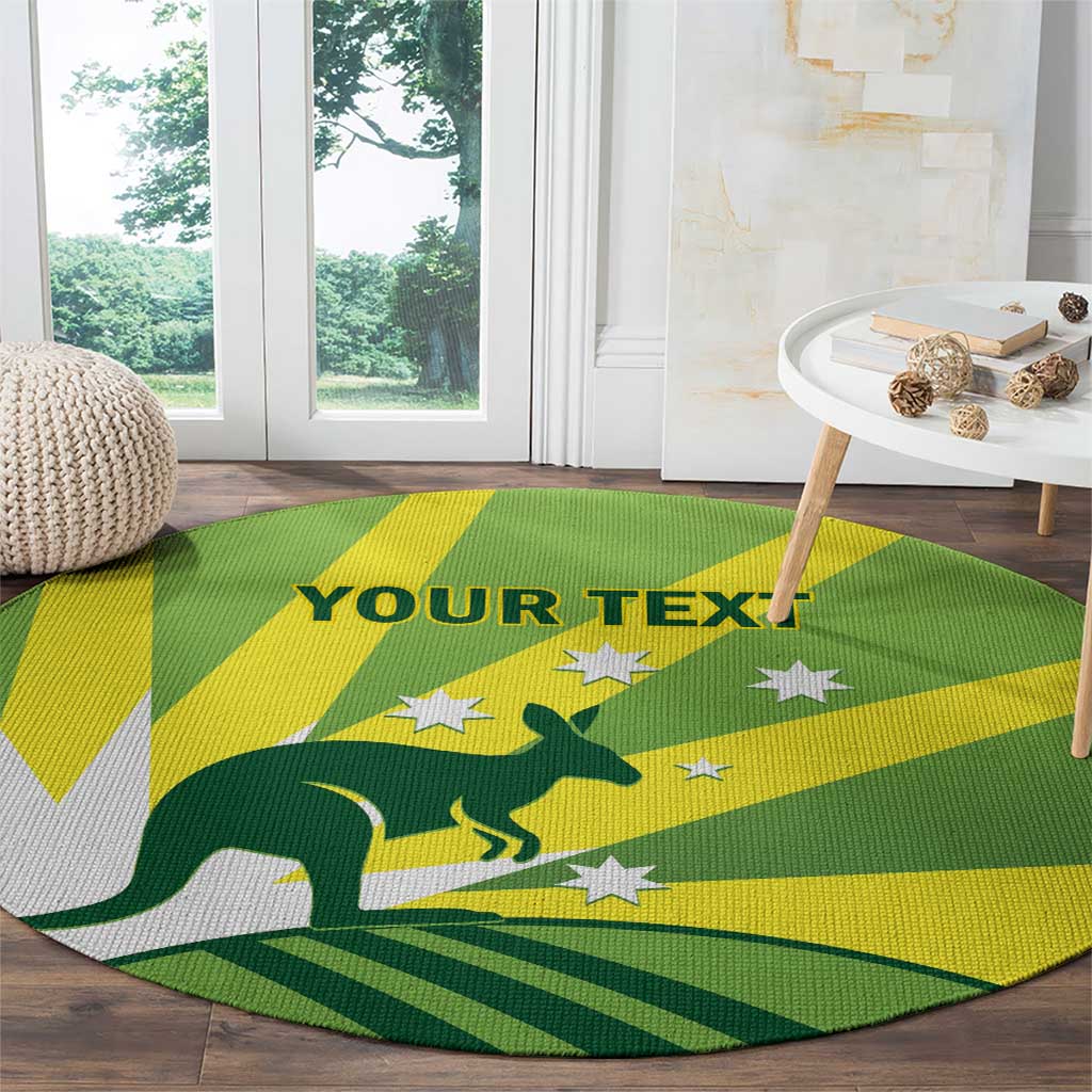 Custom Australia Cricket Round Carpet Go Champions Aussies