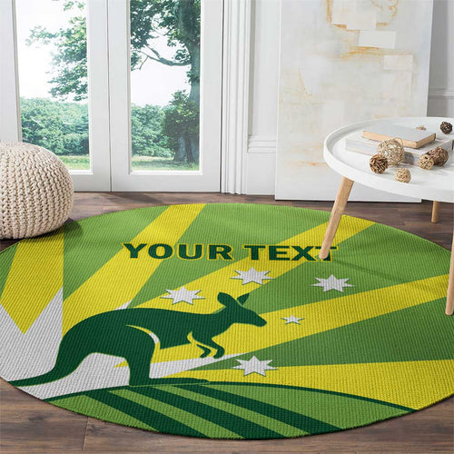 Custom Australia Cricket Round Carpet Go Champions Aussies