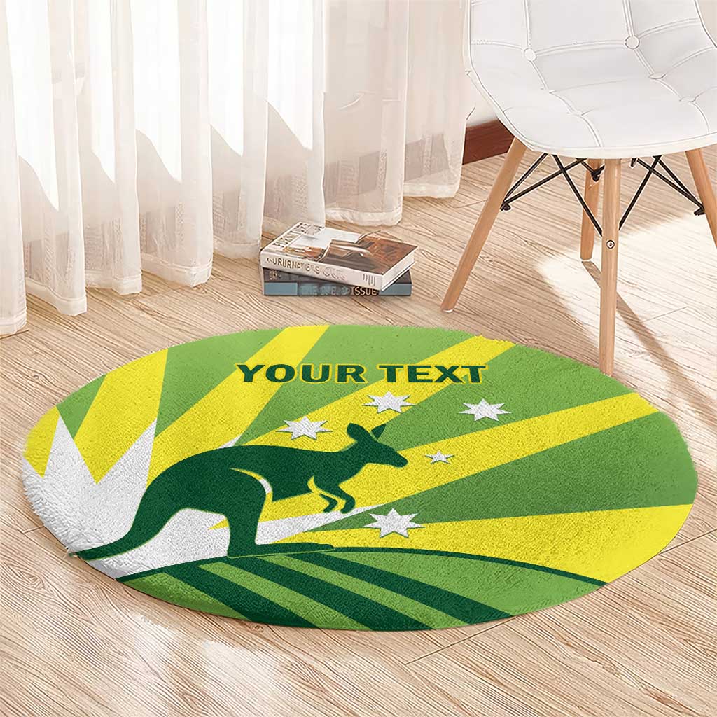 Custom Australia Cricket Round Carpet Go Champions Aussies