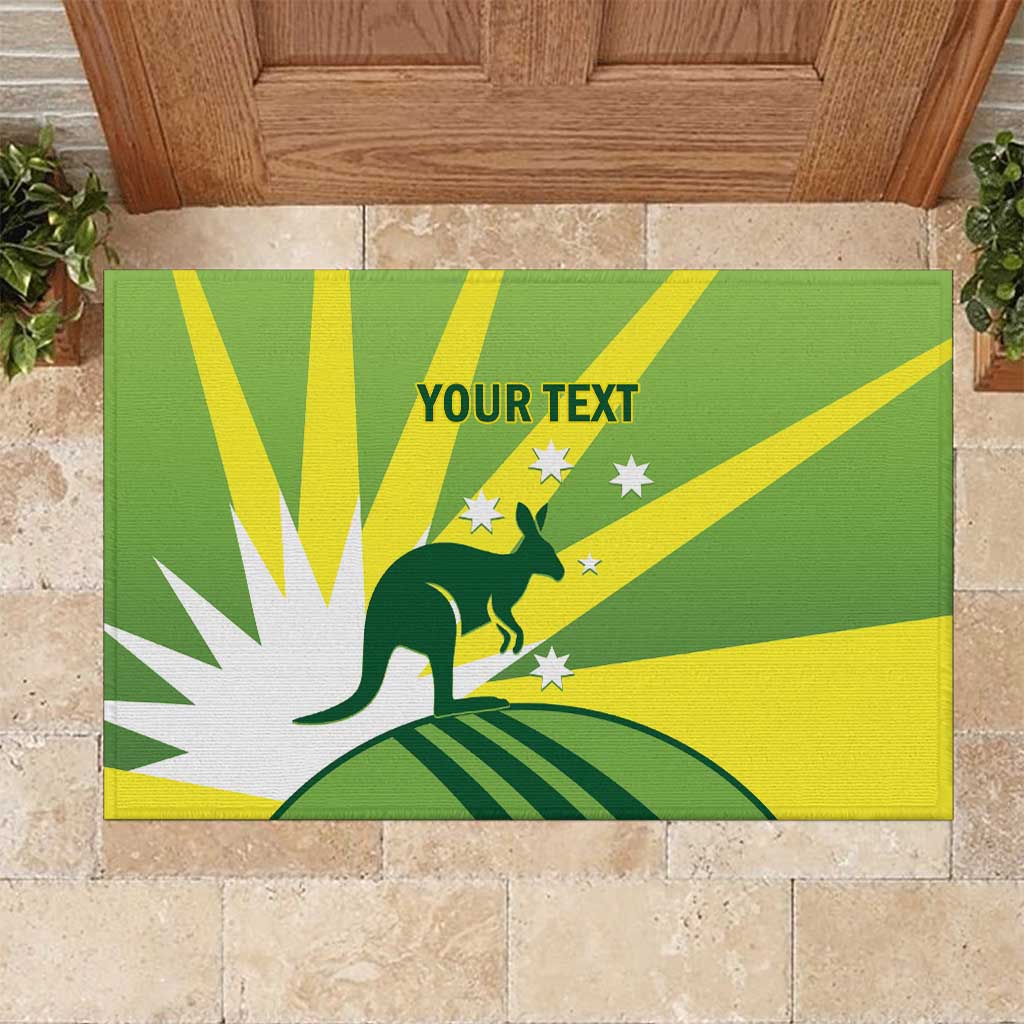 Custom Australia Cricket Rubber Doormat Go Champions Aussies