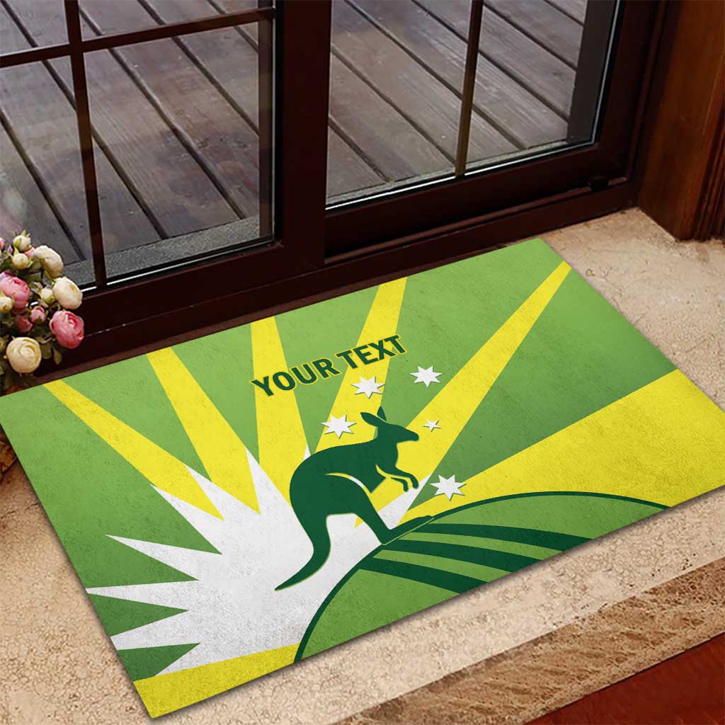 Custom Australia Cricket Rubber Doormat Go Champions Aussies
