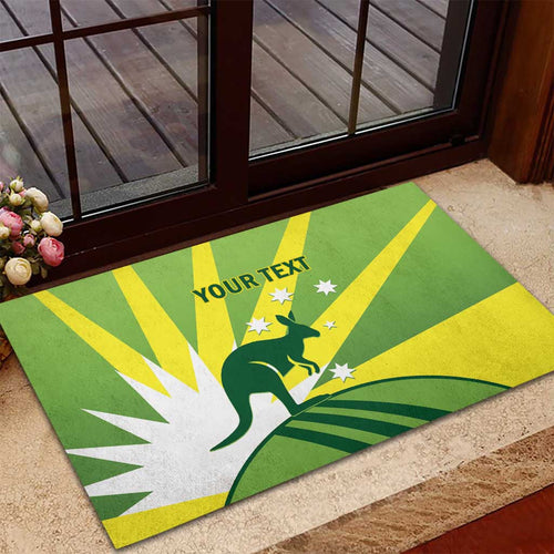 Custom Australia Cricket Rubber Doormat Go Champions Aussies