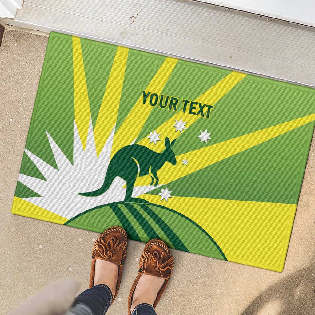 Custom Australia Cricket Rubber Doormat Go Champions Aussies