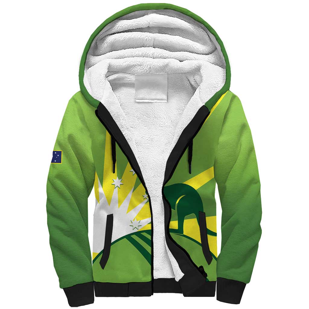 Custom Australia Cricket Sherpa Hoodie Go Champions Aussies
