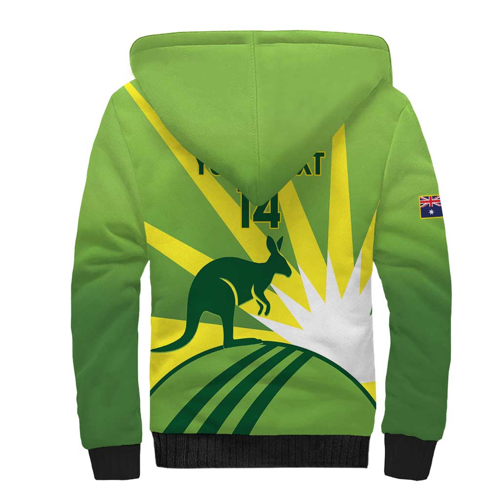 Custom Australia Cricket Sherpa Hoodie Go Champions Aussies