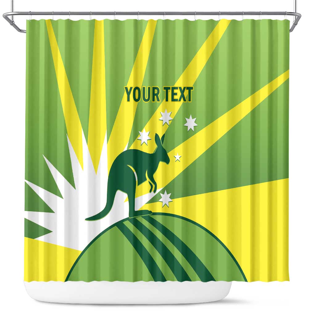 Custom Australia Cricket Shower Curtain Go Champions Aussies