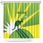 Custom Australia Cricket Shower Curtain Go Champions Aussies
