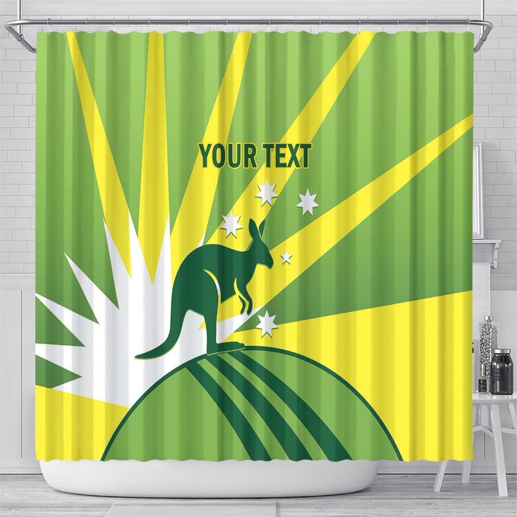 Custom Australia Cricket Shower Curtain Go Champions Aussies