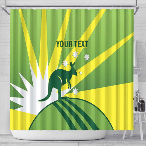 Custom Australia Cricket Shower Curtain Go Champions Aussies