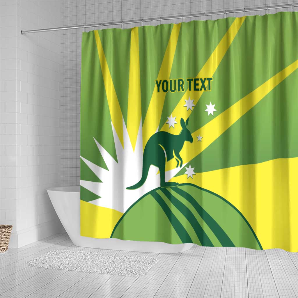 Custom Australia Cricket Shower Curtain Go Champions Aussies