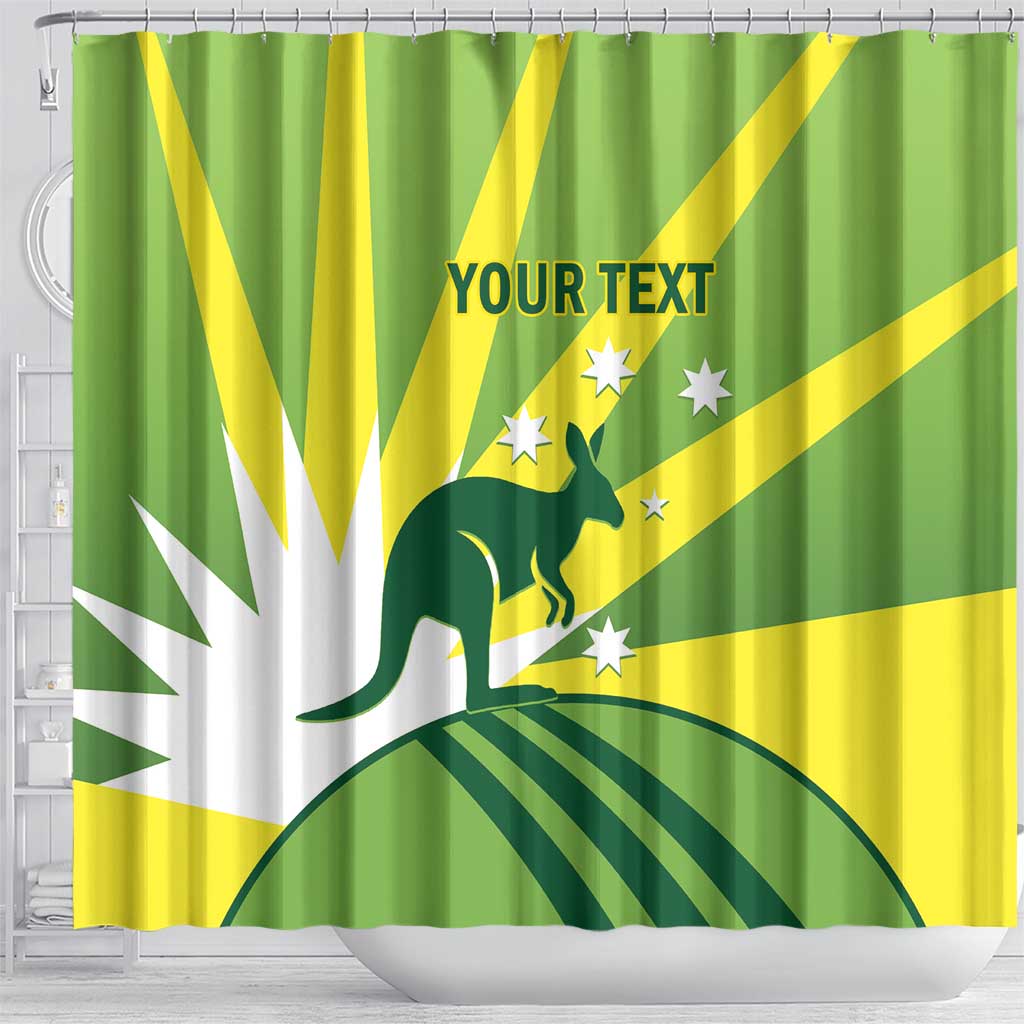 Custom Australia Cricket Shower Curtain Go Champions Aussies