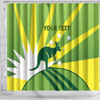 Custom Australia Cricket Shower Curtain Go Champions Aussies